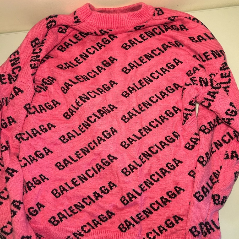 Balenciaga Vibrant Pink Knit Top